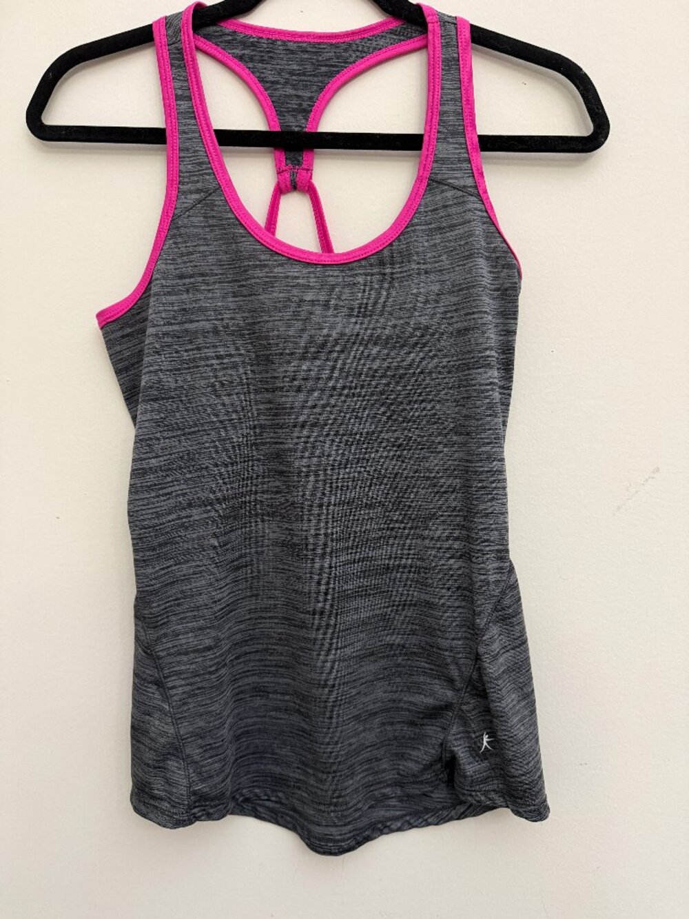 Pink & Grey Semi-fitted Athletic Gym Tank Top Dri-More Danskin Now Size XS (0-2)